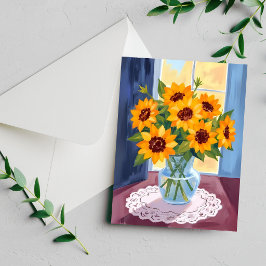 Tarjeta de pintura floral de acuarela con ramo de 