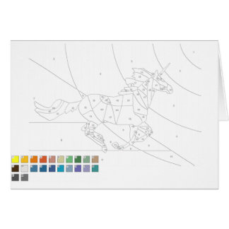 Tarjeta de pintura por números: caballo