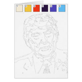 Tarjeta de pintura por números: Donald Trump 2
