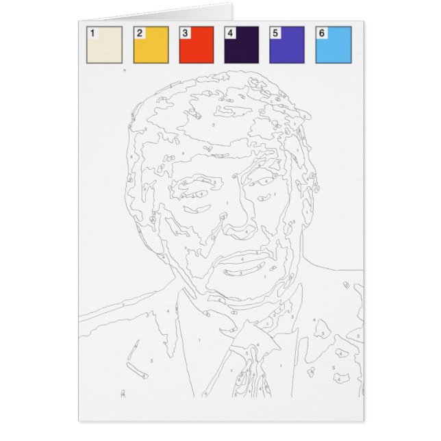 Tarjeta de pintura por números: Donald Trump 2 (Frente)