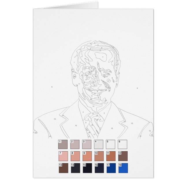 Tarjeta de pintura por números: Joe Biden (Frente)