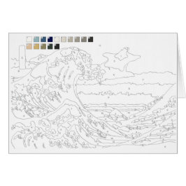 Tarjeta de pintura por números:La gran ola de Kana