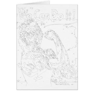 Tarjeta de pintura por números: Rosie the Riveter