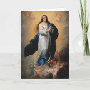 TARJETA DE PINTURA RENACENTISTA DE LA MADONNA CON