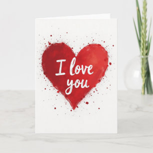 Tarjeta de Pintura Sentimental 'Te Amo'