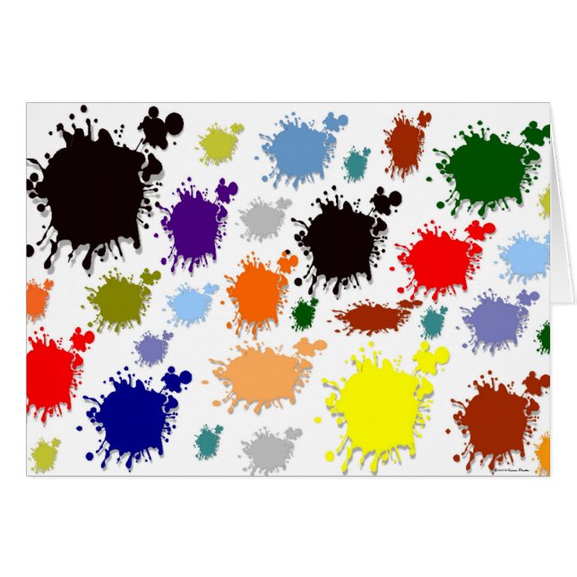 Tarjeta de pintura Splash (Anverso (Horizontal))