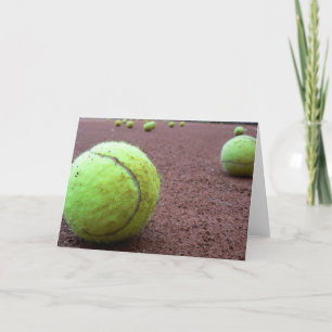 Tarjeta de pista de tenis de tierra batida
