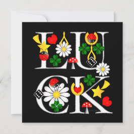 Tarjeta de pizarra para la buena suerte