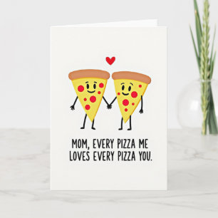 Tarjeta de Pizza Dulce Día de la Madre