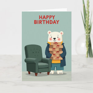 Tarjeta de Pizza Oso Alegre