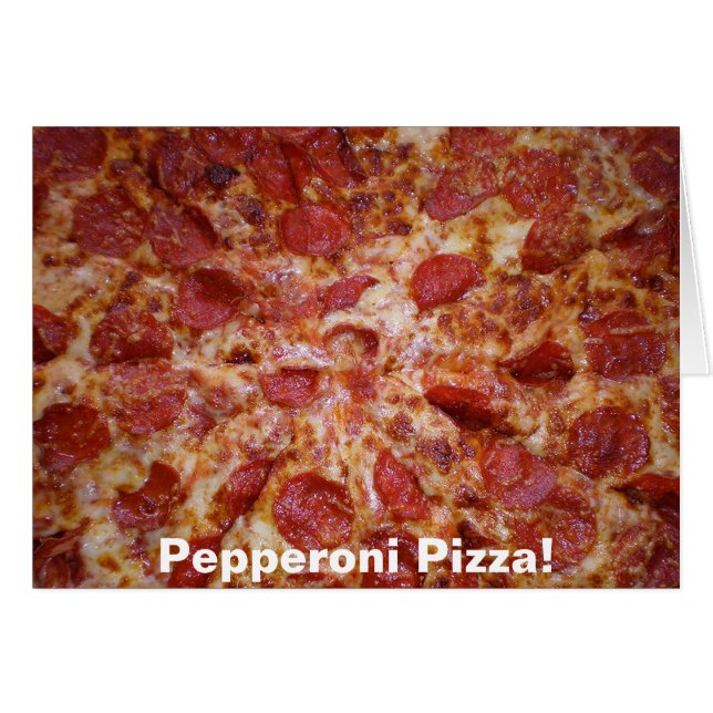 Tarjeta de pizza Pepperoni (Anverso (Horizontal))