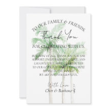 Tarjeta de Placa de agradecimiento