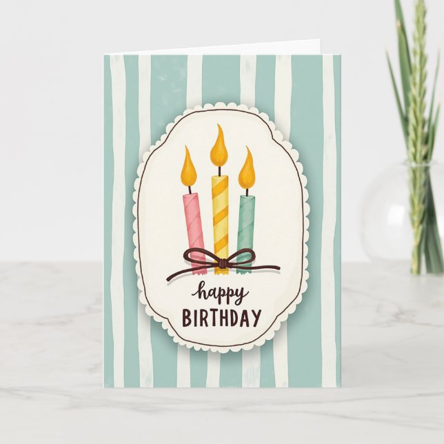 Tarjeta de placa de cumpleaños alegre (Anverso)