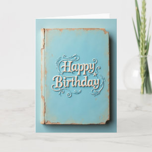 Tarjeta de placa de cumpleaños vintage