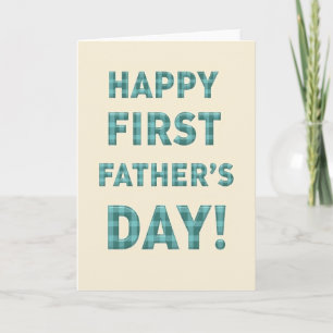 Tarjeta de Plaid para el Primer Día del Padre