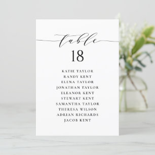Tarjeta de plan de asiento para Boda de guión Mini