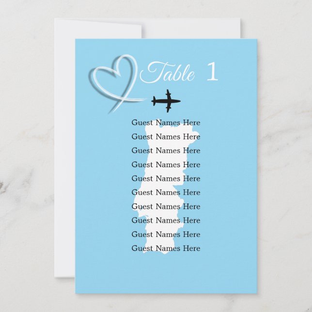 Tarjeta de plan de tabla de mapas de Portugal para (Anverso)