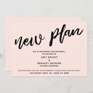 Tarjeta de plan nueva de Invitación de Boda pospue