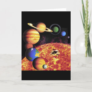 Tarjeta de planetas de sistema solar