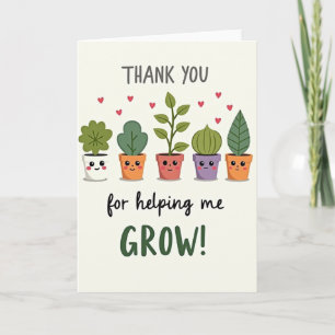 Tarjeta de planta dulce para el día de la madre