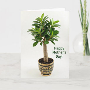 Tarjeta de planta elegante para el día de la madre
