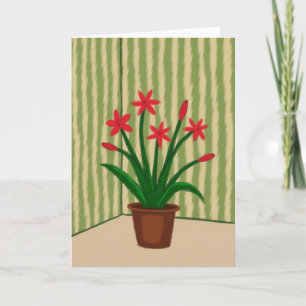 Tarjeta de planta floral para el día de la madre