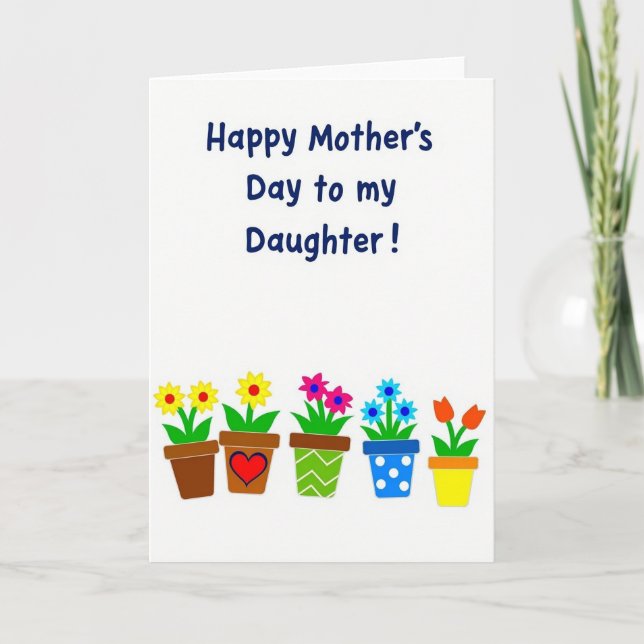 Tarjeta de planta para el día de la madre alegre (Anverso)
