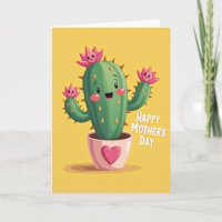Tarjeta de planta suculenta feliz