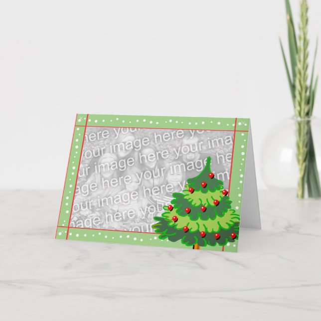 tarjeta de plantilla de árbol de Navidad (Anverso)