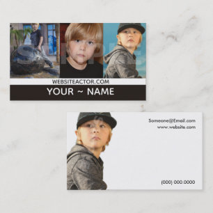 Tarjeta de plantilla de foto inicial para niños mo
