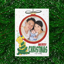 Tarjeta de plantilla de fotografía plana divertida