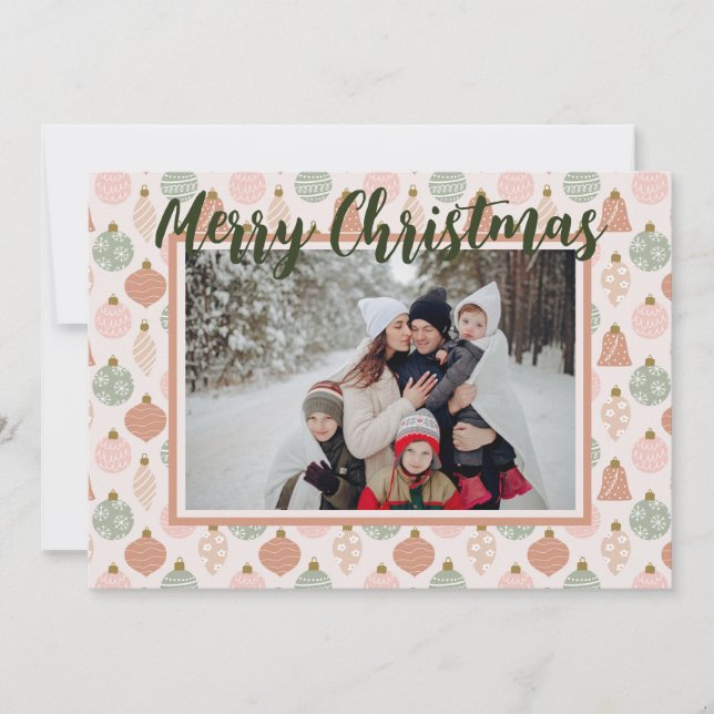 Tarjeta de plantilla de fotos de ornamentos de boh (Anverso)