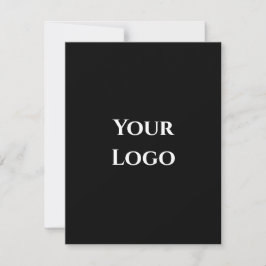 Tarjeta de plantilla de logotipo negro diseño simp