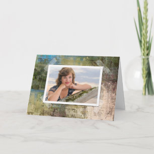 Tarjeta de plantilla de marco fotográfico de Artsy