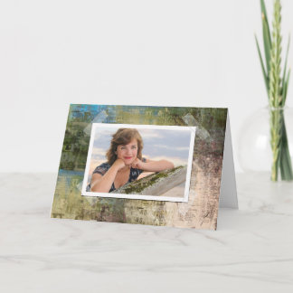 Tarjeta de plantilla de marco fotográfico de Artsy