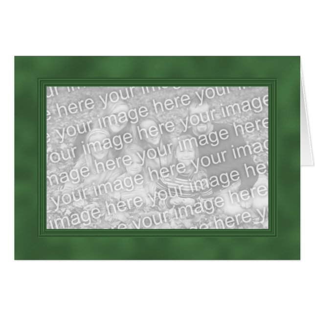 Tarjeta de plantilla de marco - Smokey Green 2 (Anverso (Horizontal))
