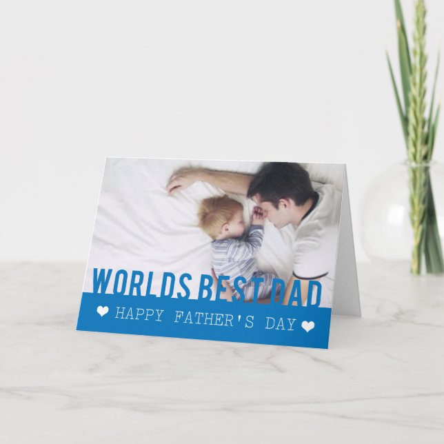 Tarjeta de plantilla de mejor papá del mundo (Anverso)