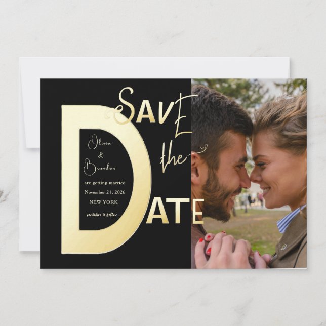 Tarjeta de plantilla de Save The Date (Anverso)