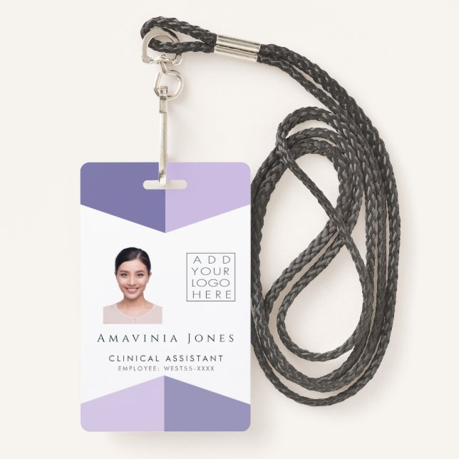 Tarjeta de plástico de identificación de foto médi (Anverso son cordón)