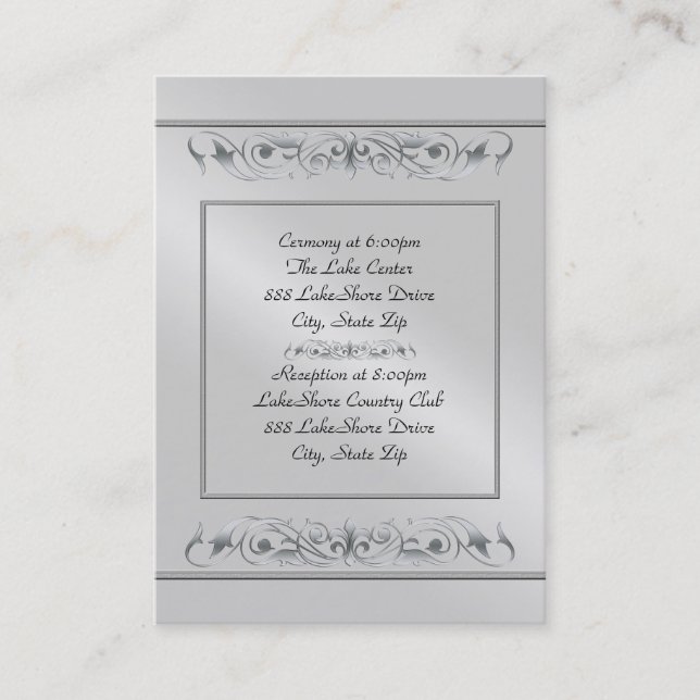 Tarjeta de plata de la huésped Info de la grande (Anverso)