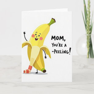 Tarjeta de plátano dulce día de la madre