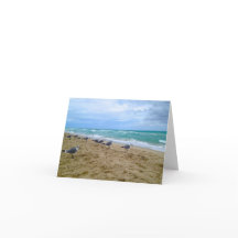 Tarjeta de playa Blank Seagull