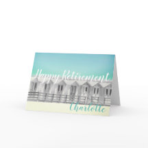 Tarjeta de playa de cabaña de retiro personalizada