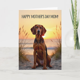 Tarjeta de Playa del Día de las Madres Amorosas