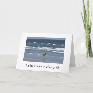 Tarjeta de playa Ocean Walks Couple