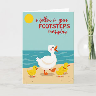 Tarjeta de Playa Pájaro Sigue Tus Pasos