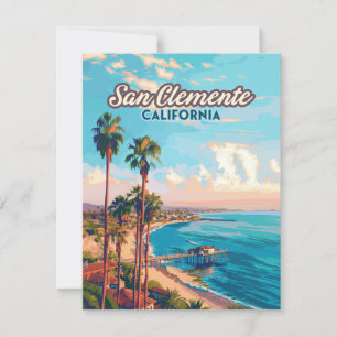 Tarjeta de Playa San Clemente California Condado d