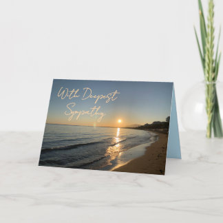Tarjeta de playa Sunset con simpatía plegada