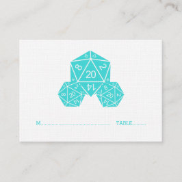 Tarjeta de plaza Boda Aqua D20 Dice