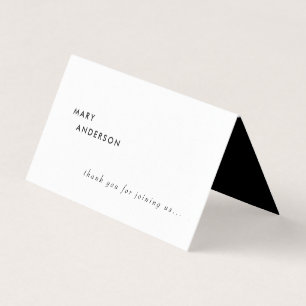 Tarjeta de plaza Boda contemporánea B/W Personaliz